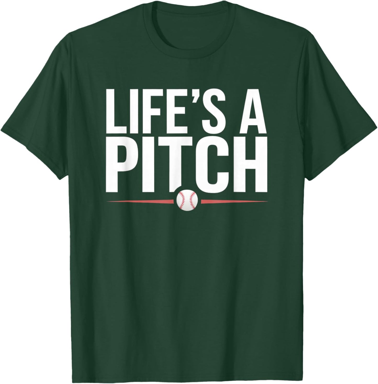 Baseball Life's A Pitch Family Matching T-Shirt - T-Shirt | Forest