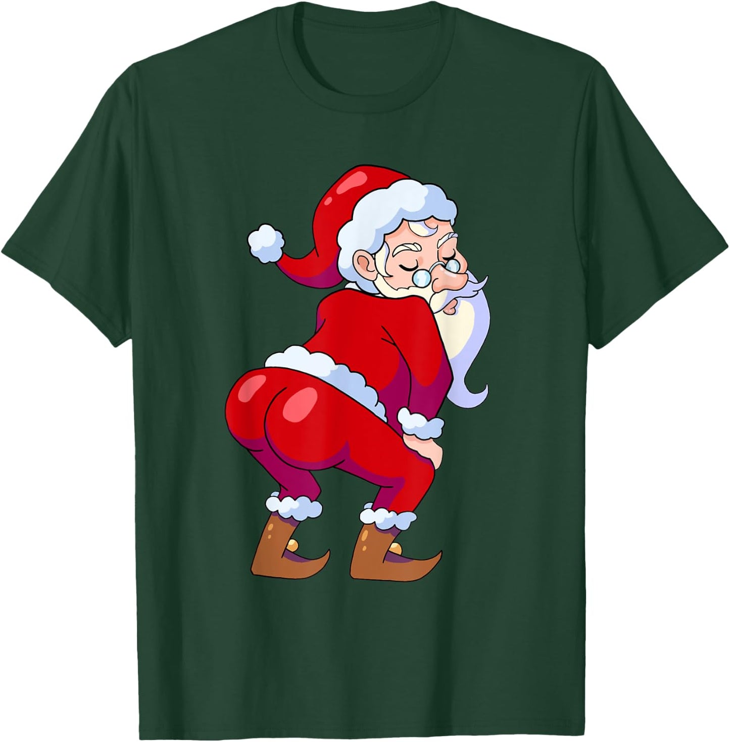 Santa Claus Shaking Booty Twerking Christmas Men Women T-Shirt - T-Shirt | Forest