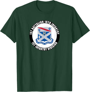1st Battalion 18th Infantry 1st Infantry Division Veteran T-Shirt - T-Shirt | Forest