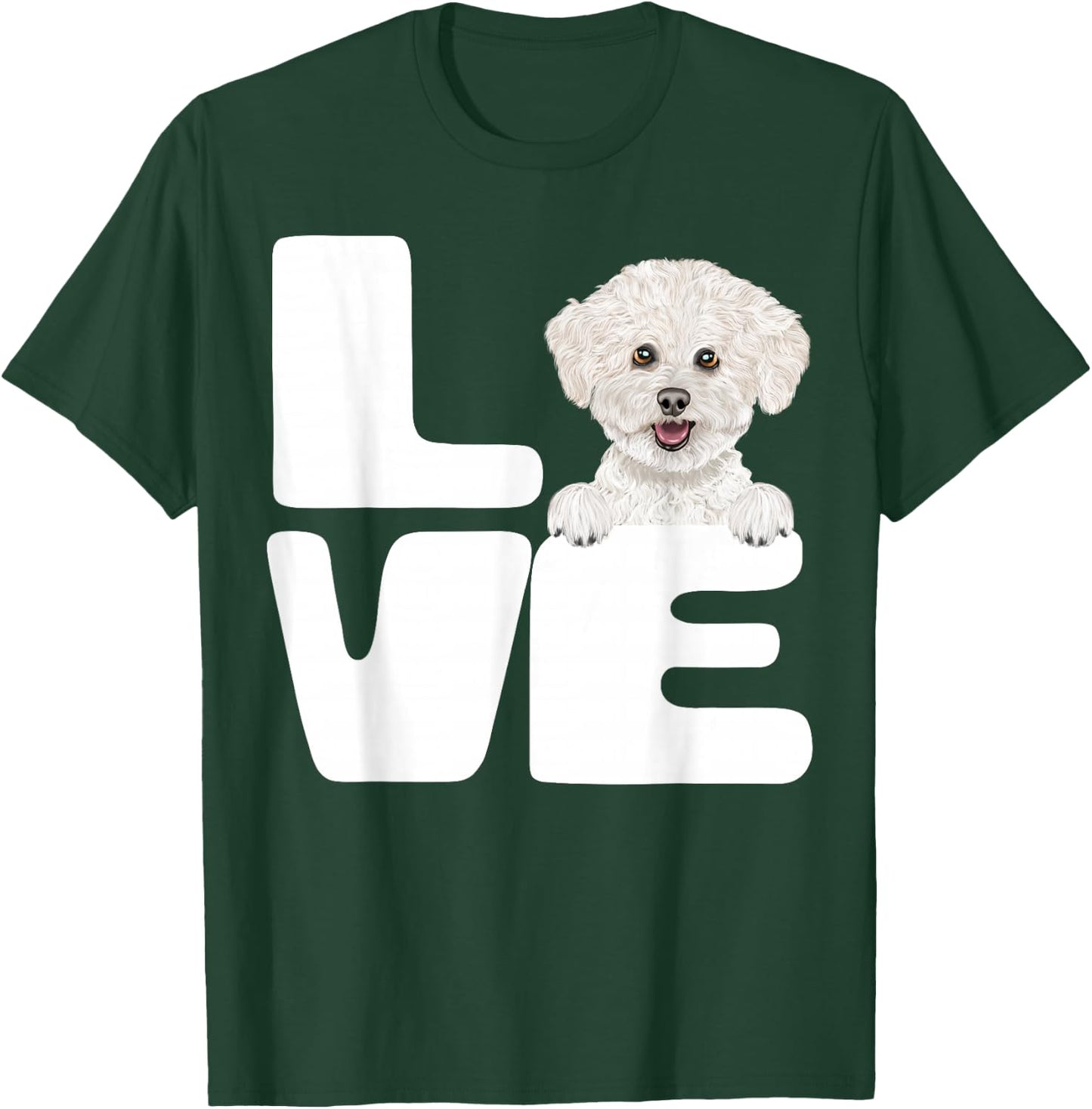 I Love My Bichons Frise Dog Lover T-Shirt - T-Shirt | Forest