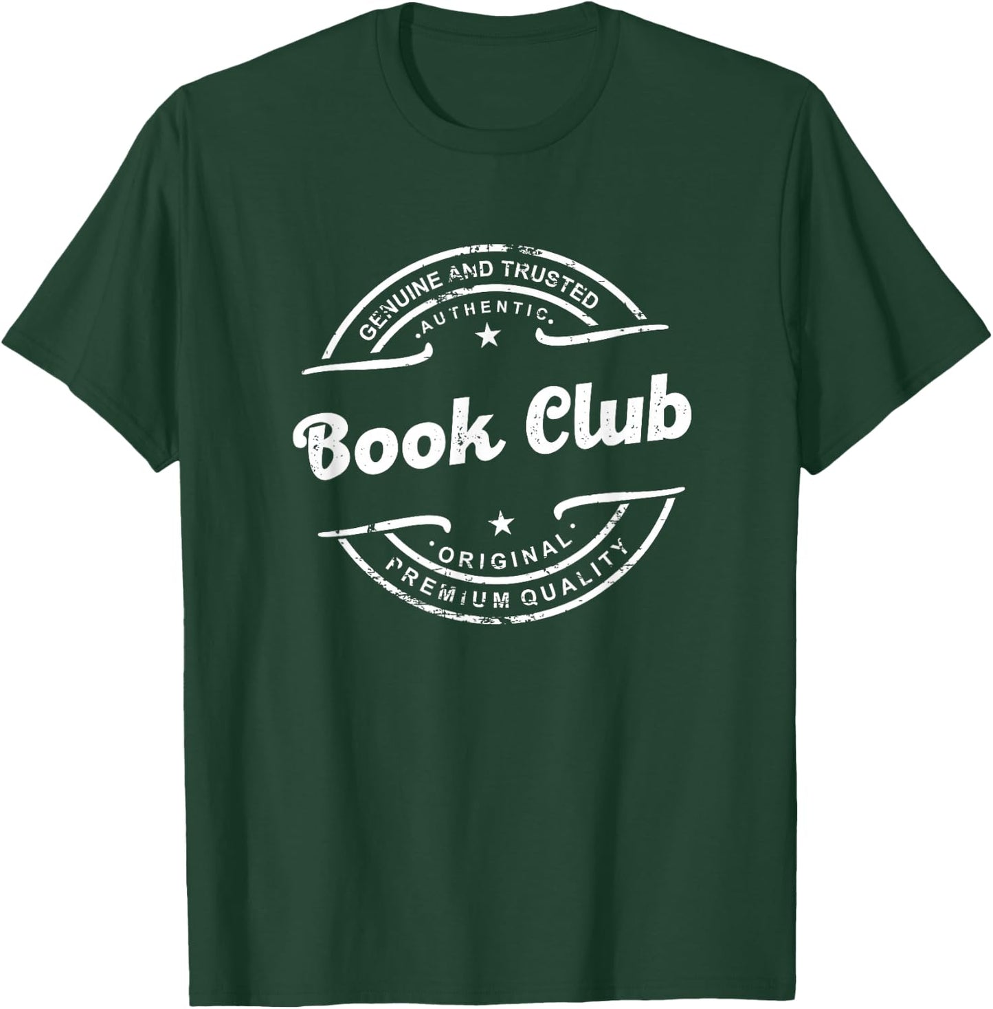 Best Book Club Vintage Stamp Retro Distressed Logo Old schoo T-Shirt - T-Shirt | Forest