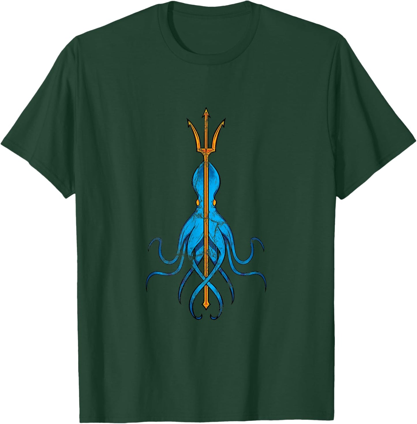 Sea Monster Kraken Trident Pirate Gift Octopus T-Shirt - T-Shirt | Forest