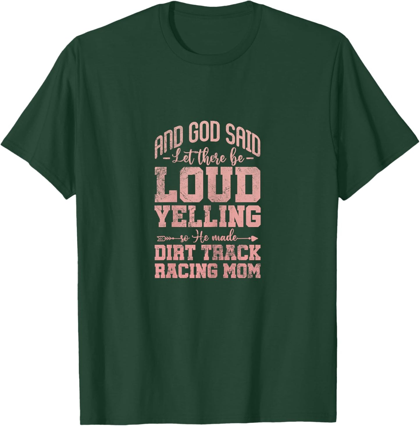 Dirt Track Racing Mom Mother Christian Mother's Day Vintage T-Shirt - T-Shirt | Forest