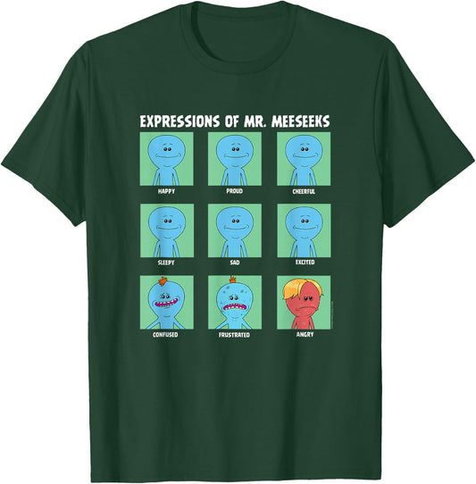 Rick and Morty Expressions of Mr. Meeseeks Small T-Shirt - T-Shirt | Forest
