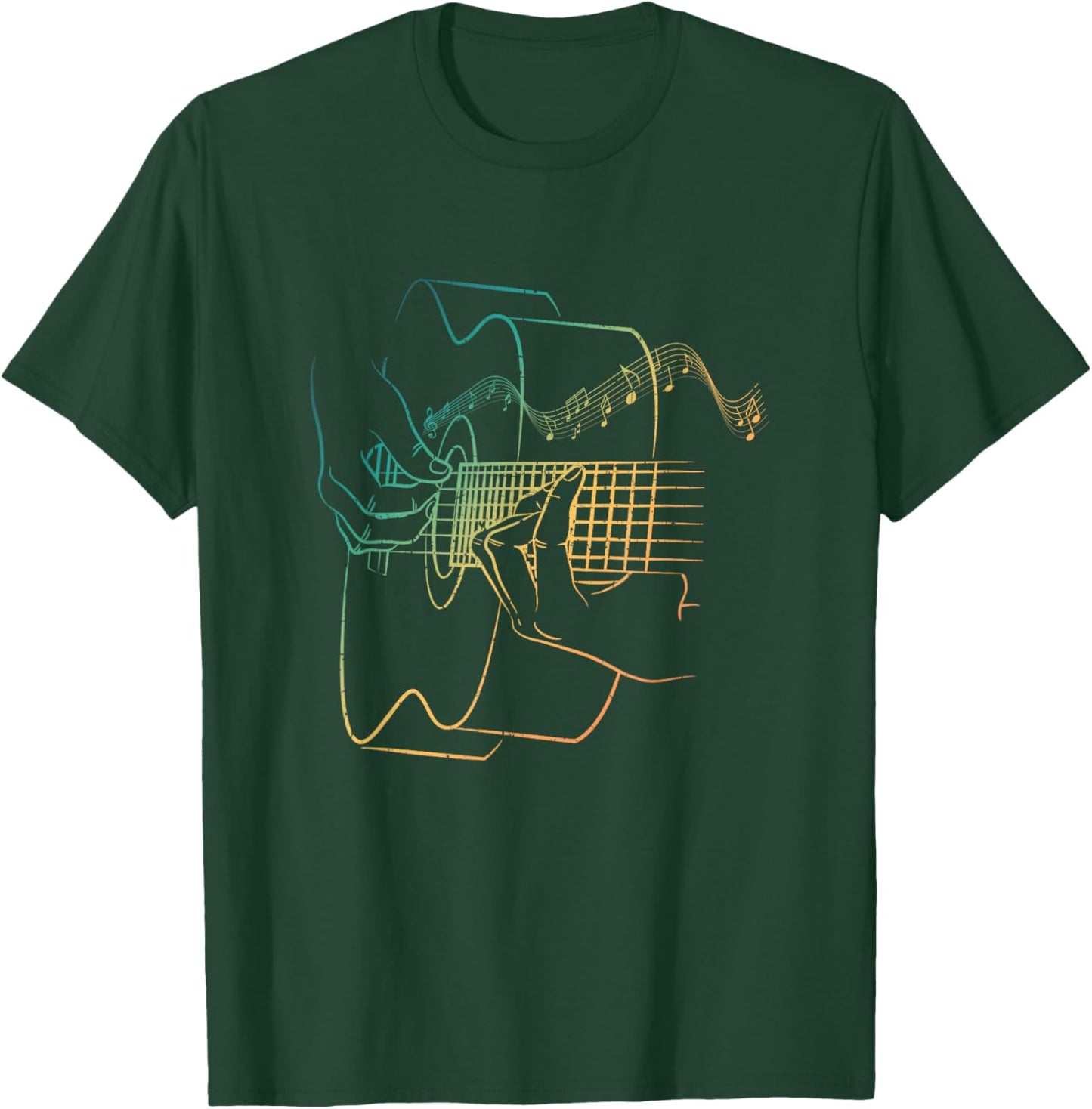 Cool Acoustic Guitar Women Acoustic Guitar Player T-Shirt - T-Shirt | Forest