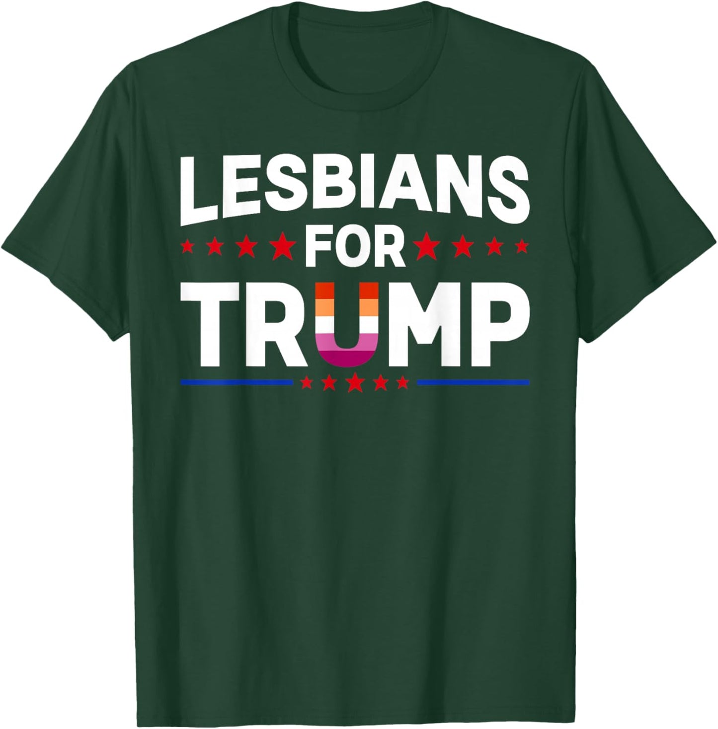 Lesbians for Trump 2024 Re Election President Vote Item Meme T-Shirt - T-Shirt | Forest