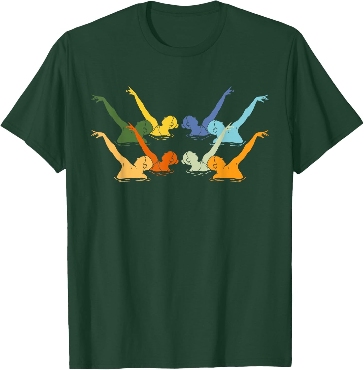 Vintage Synchronized Swimming Artistic Swimming T-Shirt - T-Shirt | Forest