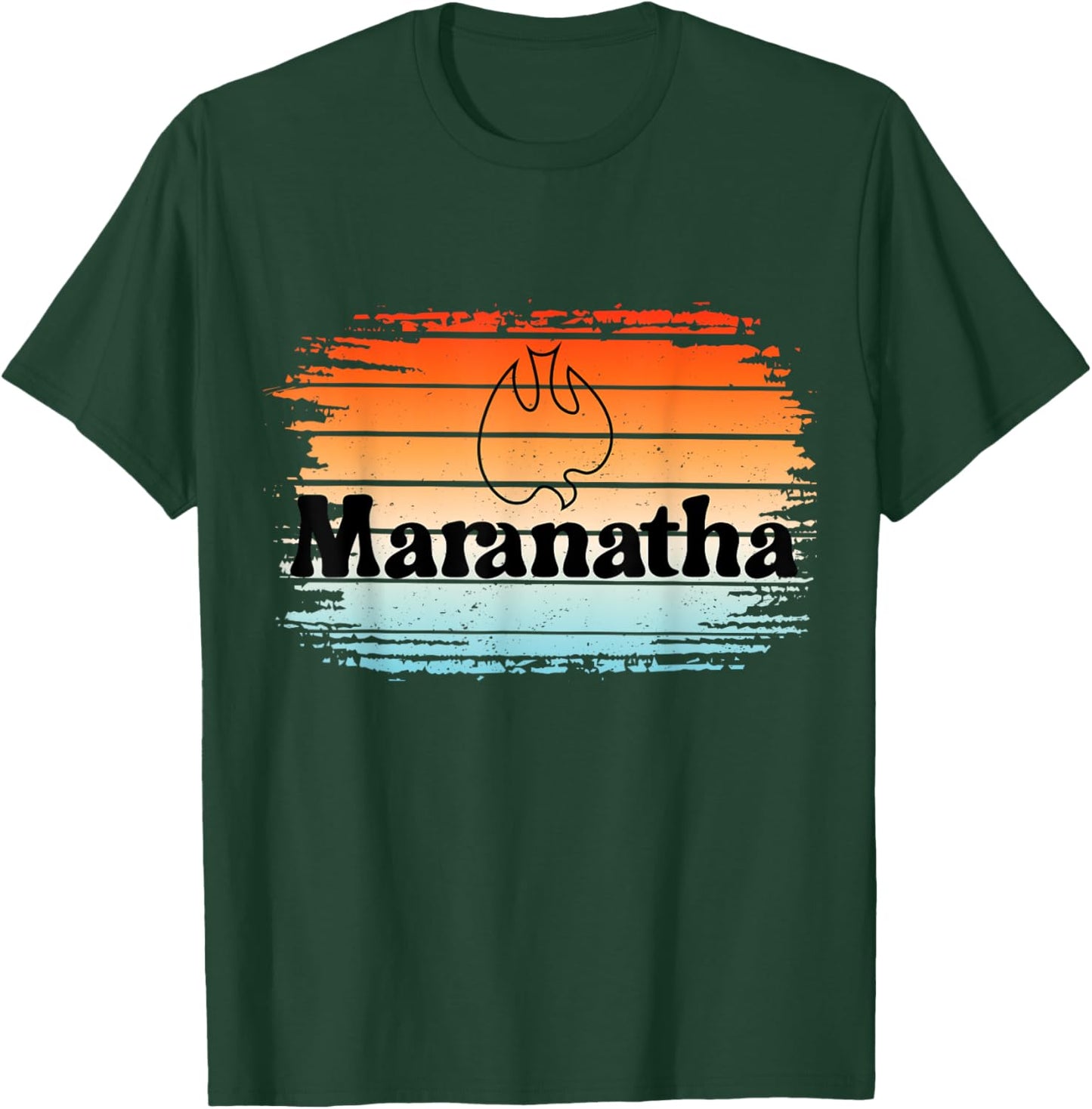 Maranatha Retro Dove Christian Revolution Jesus People T-Shirt - T-Shirt | Forest