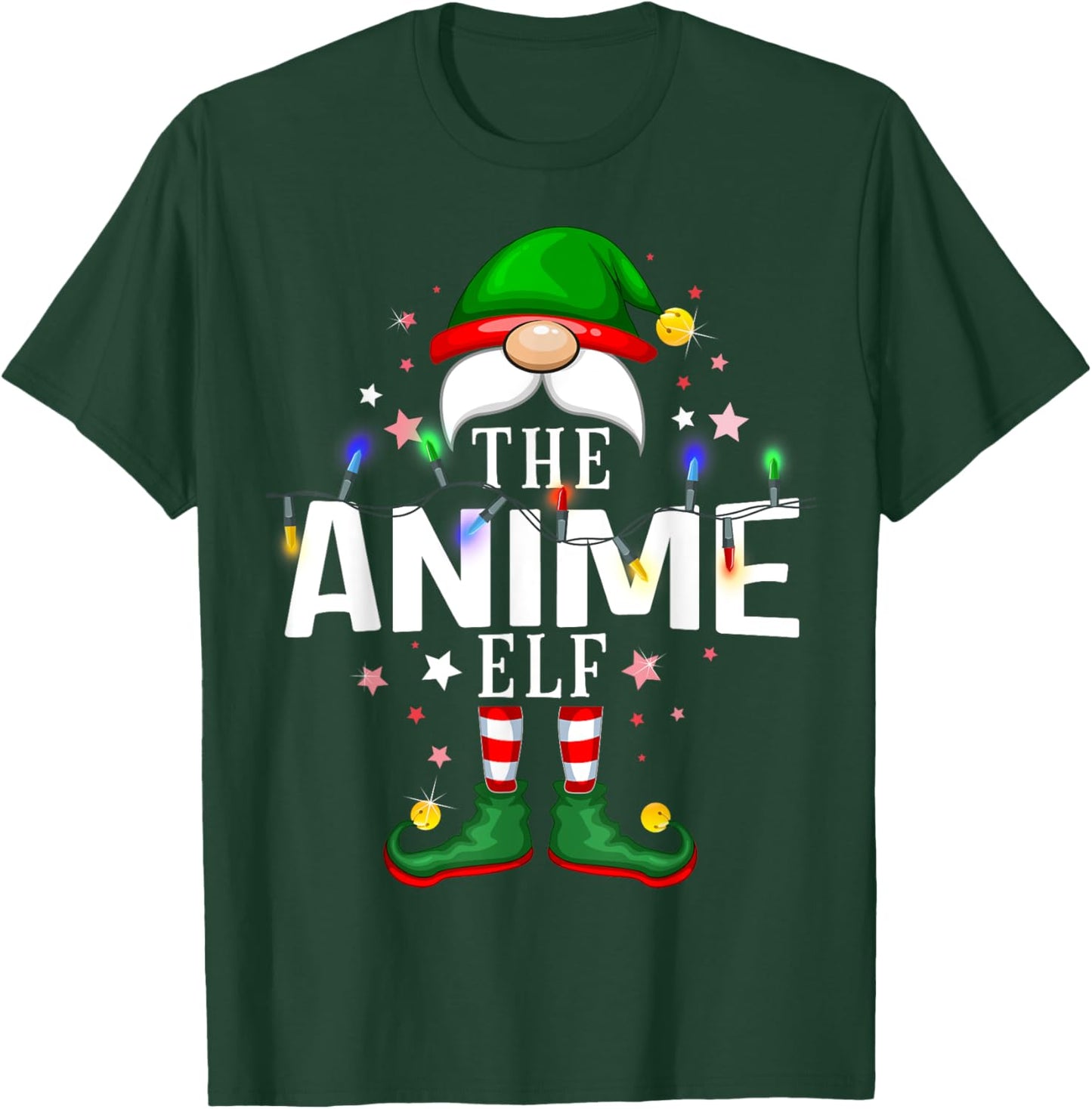 The Anime Elf Christmas Family Pajama Party T-Shirt - T-Shirt | Forest