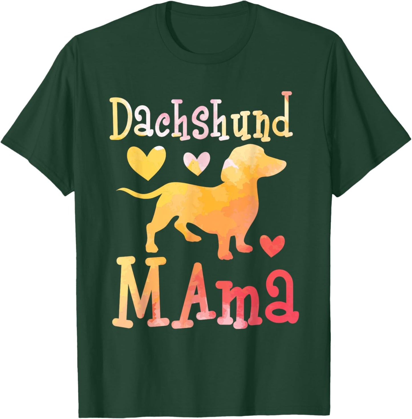 Dachshund Mama - Dog Lover Pet Trainer Breeder Animal Women Girls Kids T-Shirt - T-Shirt | Forest