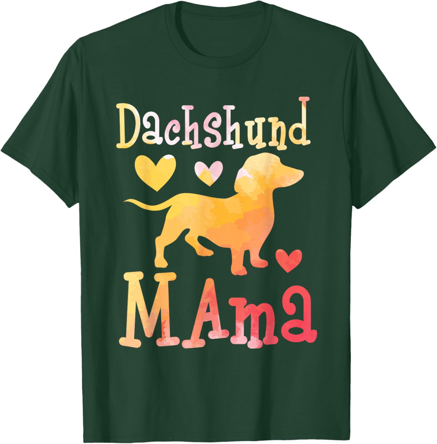 Dachshund Mama - Dog Lover Pet Trainer Breeder Animal Women Girls Kids T-Shirt - T-Shirt | Forest