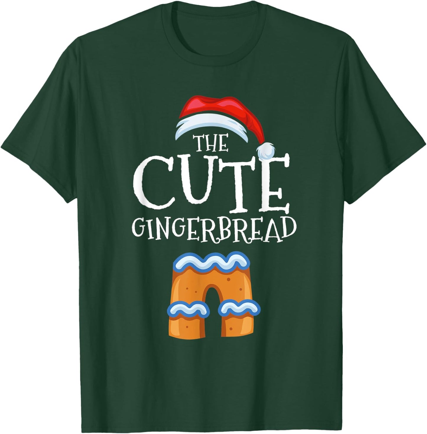 Cute Gingerbread Family Matching Group Christmas Gift T-Shirt - T-Shirt | Forest