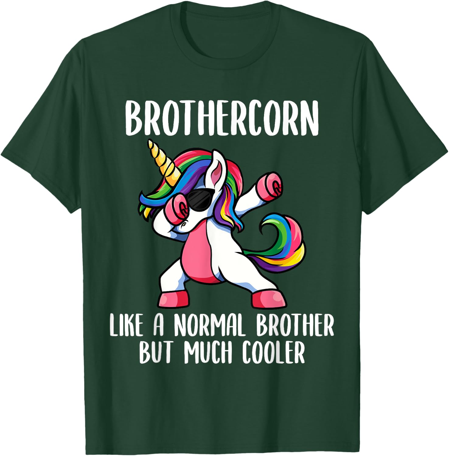 Unicorn Brother Girl Birthday Party Clothing BrotherCorn T-Shirt - T-Shirt | Forest