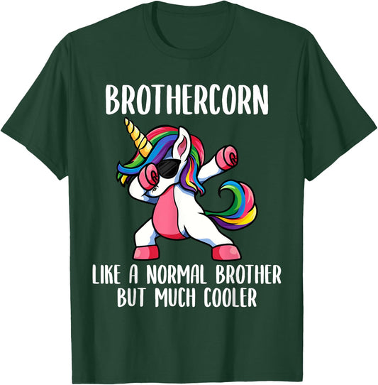 Unicorn Brother Girl Birthday Party Clothing BrotherCorn T-Shirt - T-Shirt | Forest