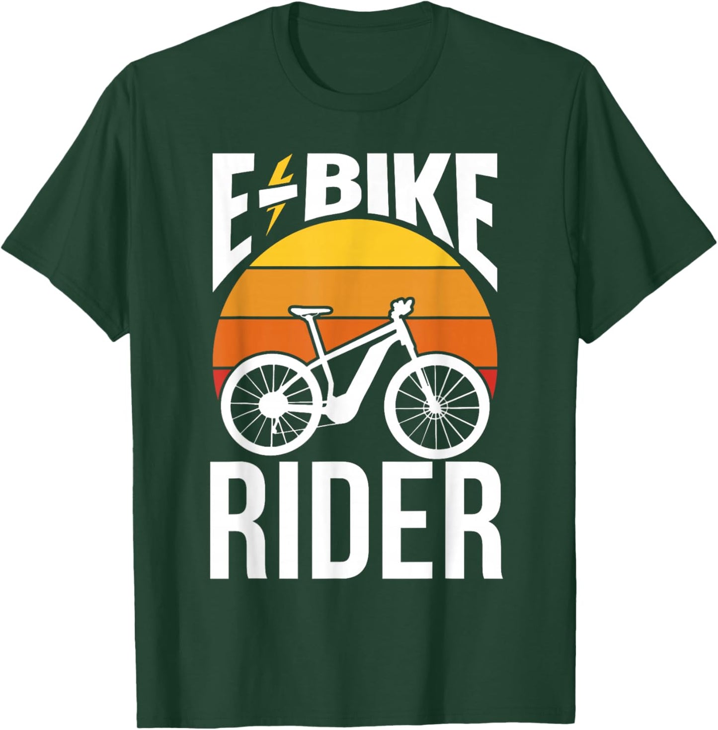 E-Bike Rider Electric Cycling Cyclist T-Shirt - T-Shirt | Forest