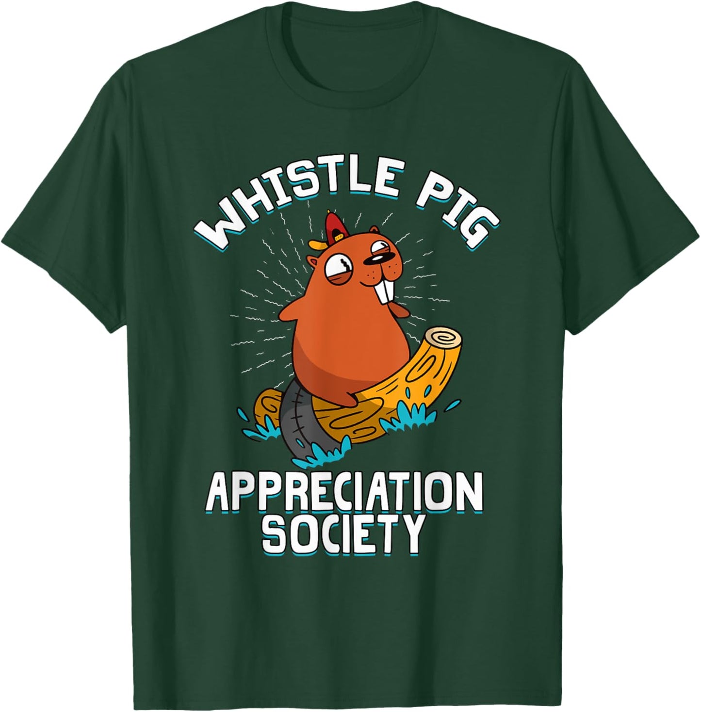 Whistle Pig Appreciation Society T-Shirt - T-Shirt | Forest