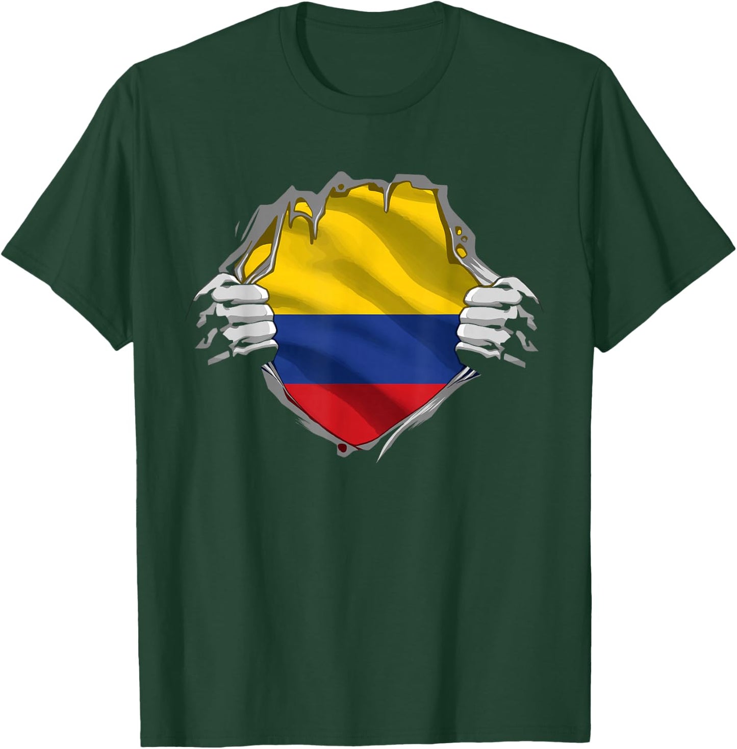 Colombia Shirt Colombian Flag Proud Colombia Country Roots T-Shirt - T-Shirt | Forest
