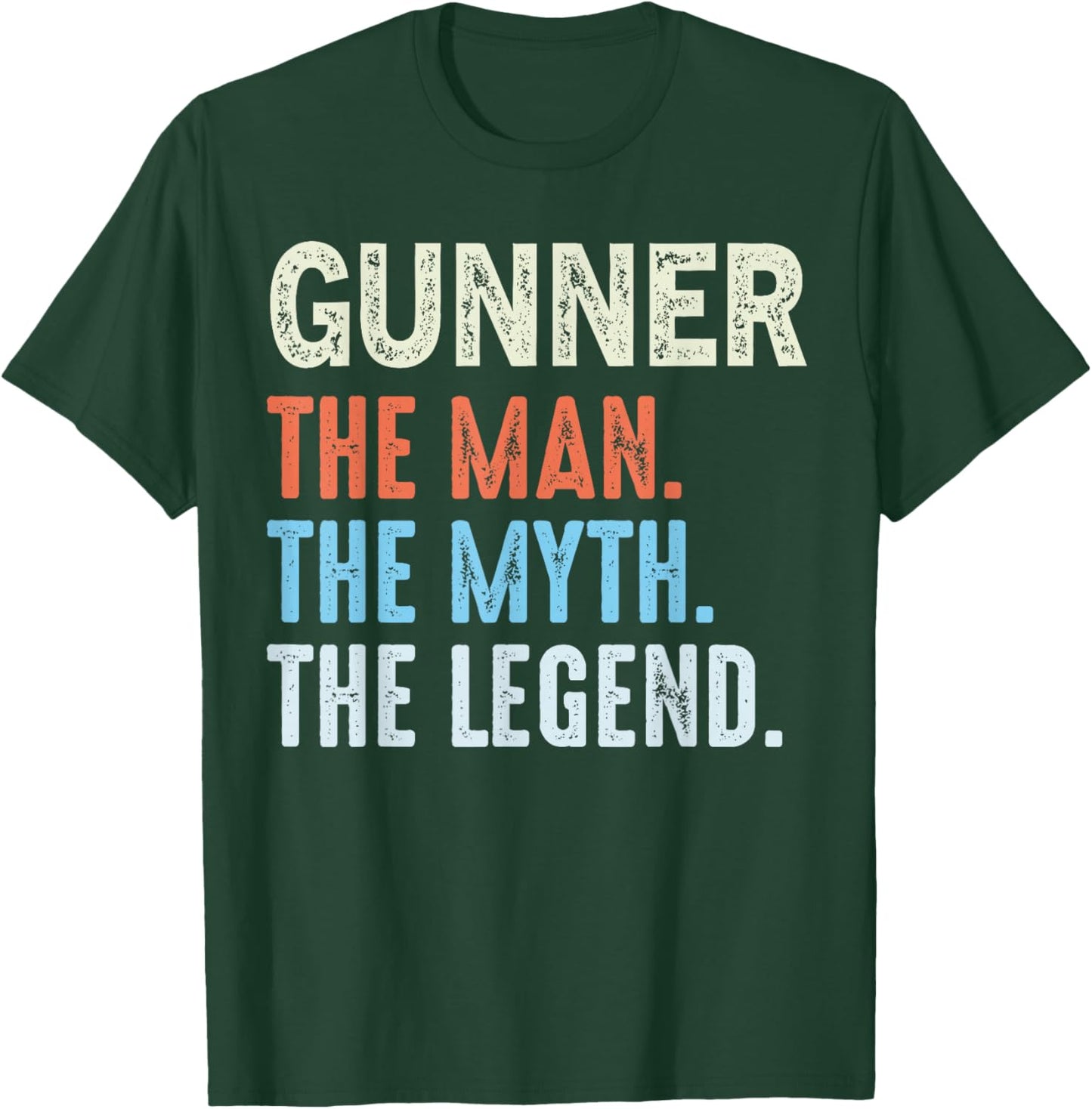 Gunner The Legend Name Personalized Cute Idea Men Vintage T-Shirt - T-Shirt | Forest