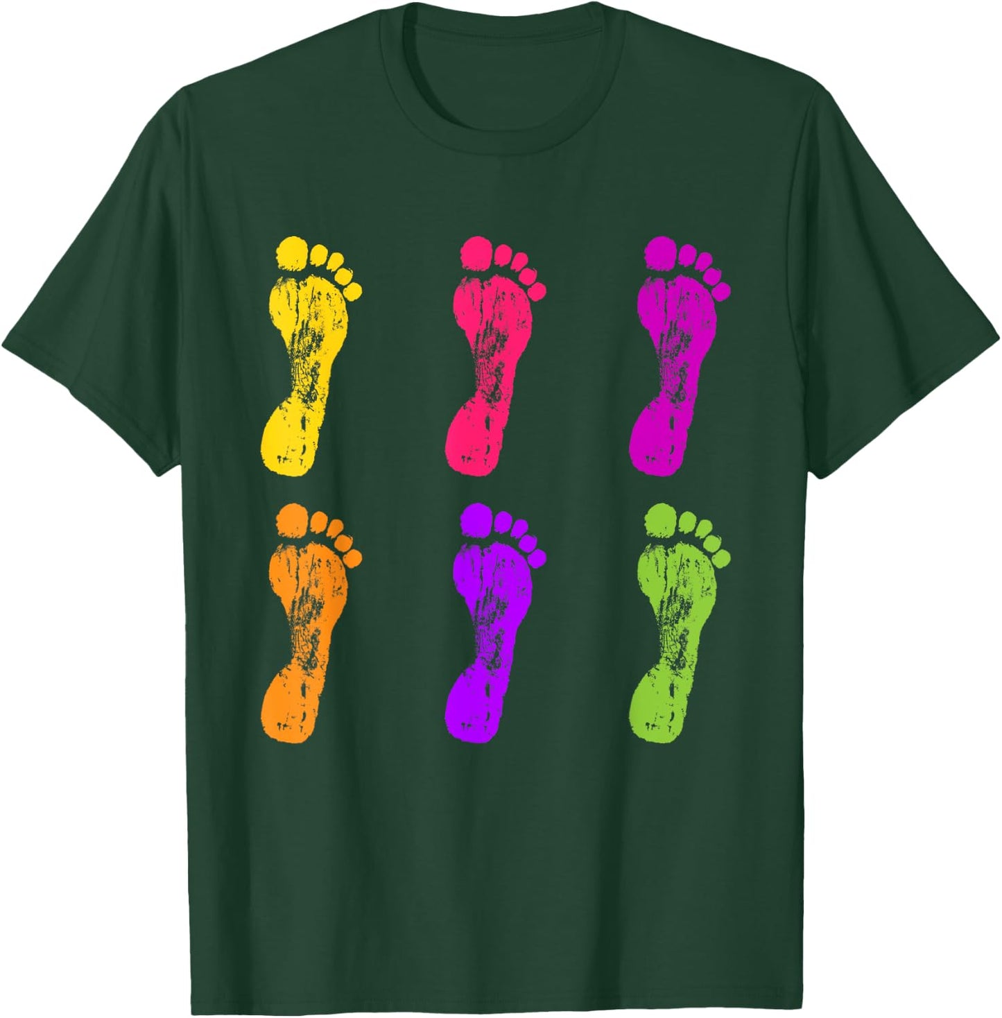 Colorful Footprint | Chiropodist | Foot Doctor Podiatrist T-Shirt - T-Shirt | Forest