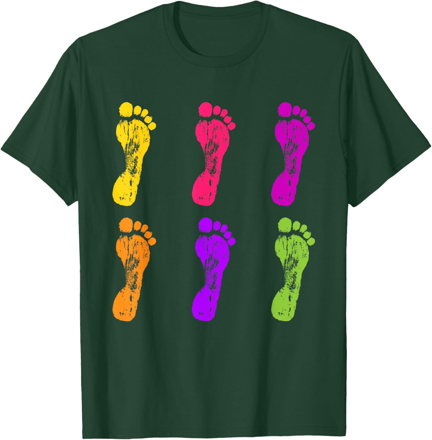 Colorful Footprint | Chiropodist | Foot Doctor Podiatrist T-Shirt - T-Shirt | Forest