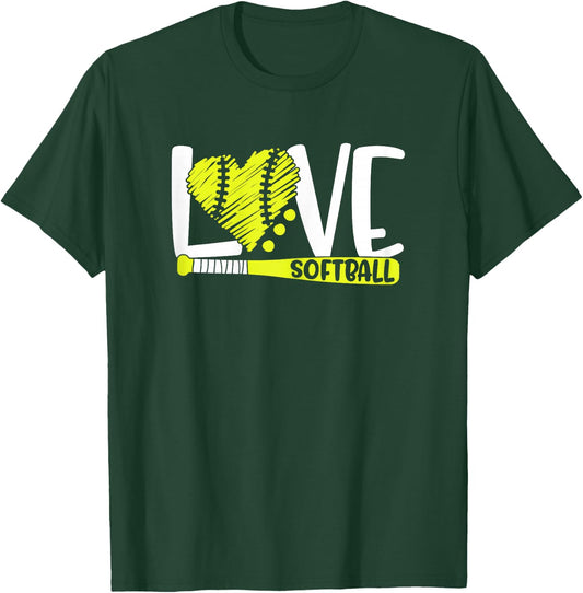 Softball Graphic Saying for Teen Girls and Women T-Shirt - T-Shirt | Forest
