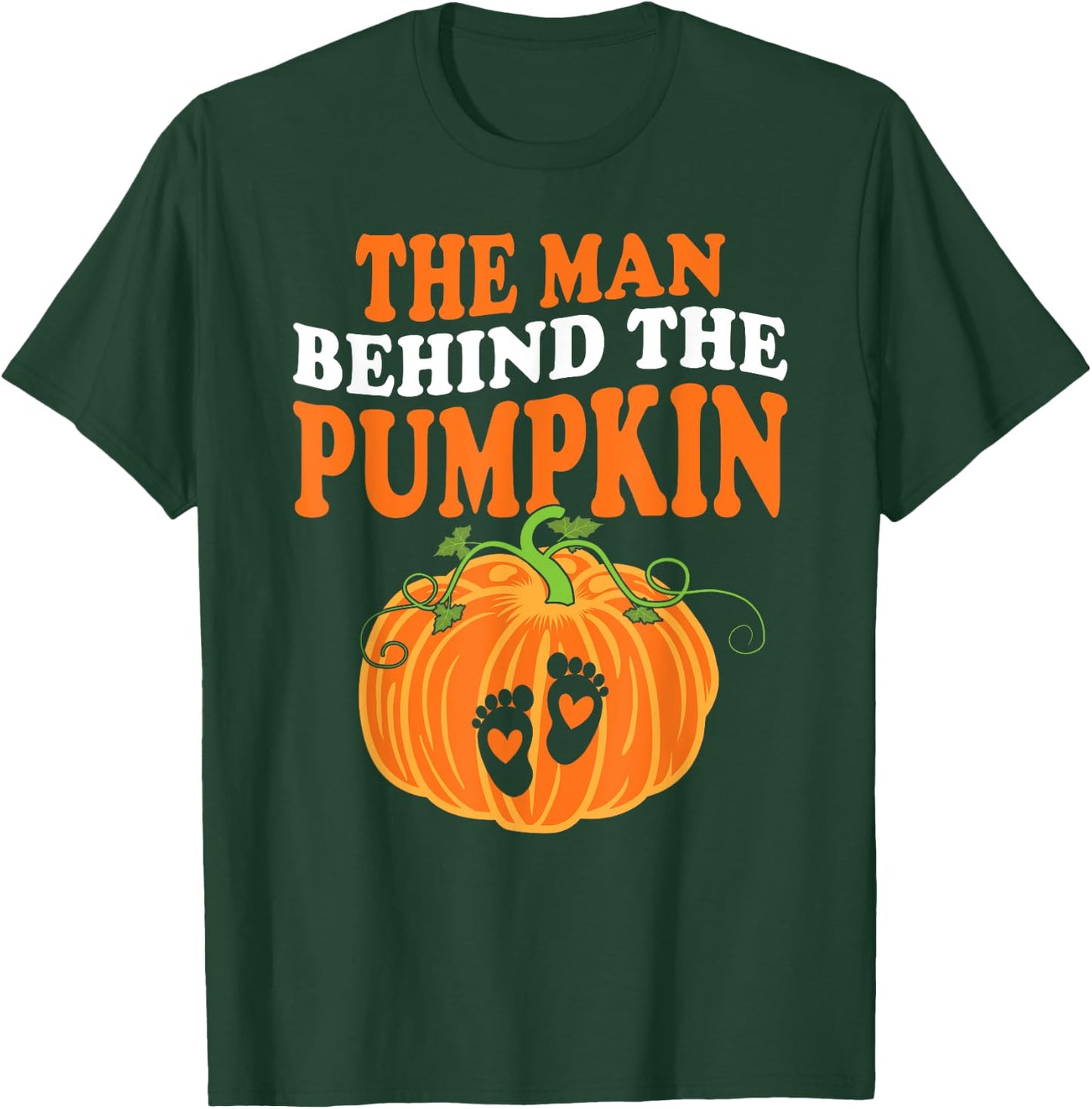 The Man Behind The Pumpkin Dad Halloween Pregnancy Reveal T-Shirt - T-Shirt | Forest