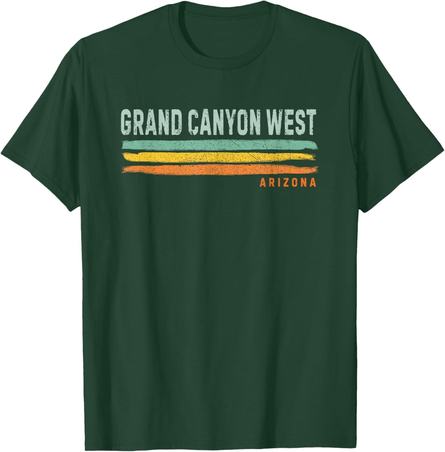 Vintage Stripes Grand Canyon West AZ T-Shirt - T-Shirt | Forest