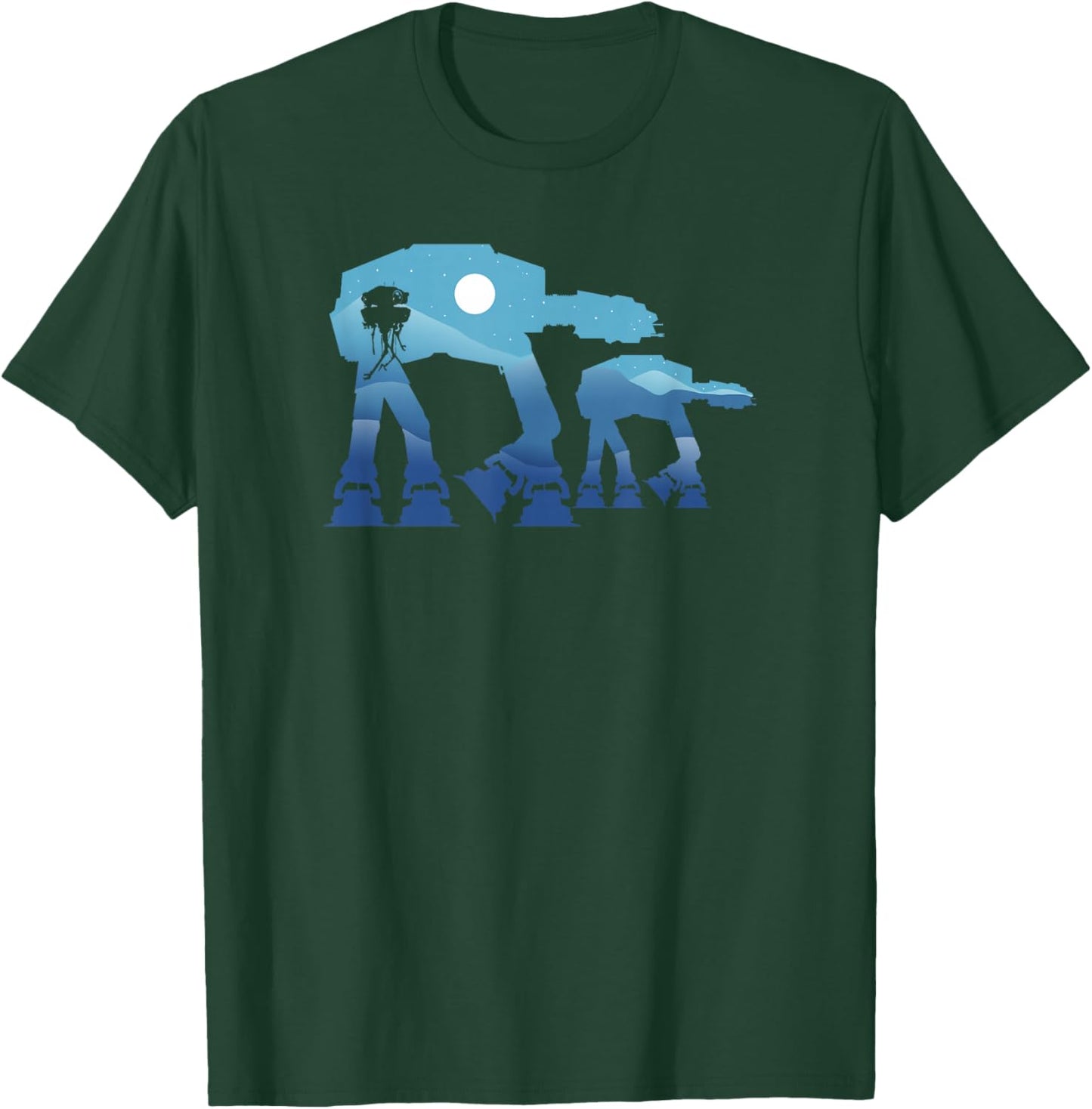 Star Wars Classic Battel Of Hoth AT-AT Walkers Silhouette T-Shirt - T-Shirt | Forest
