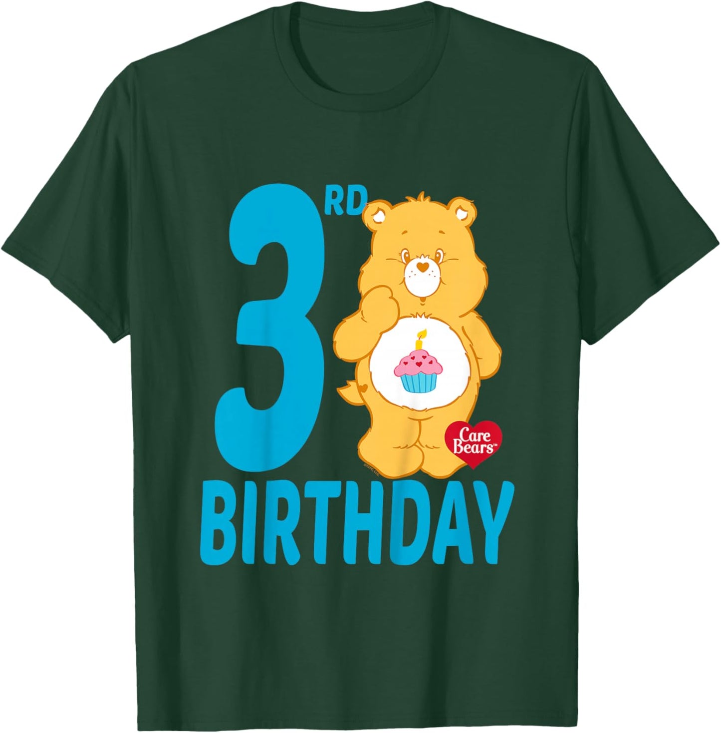 Care Bears Birthday Bear Celebrates A 3rd Birthday T-Shirt - T-Shirt | Forest