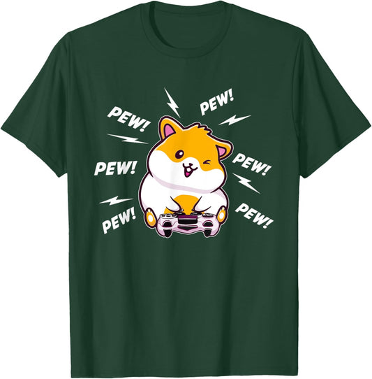 Hamster Video Gamer - Gaming Animal Whisperer Rodent Lover T-Shirt - T-Shirt | Forest
