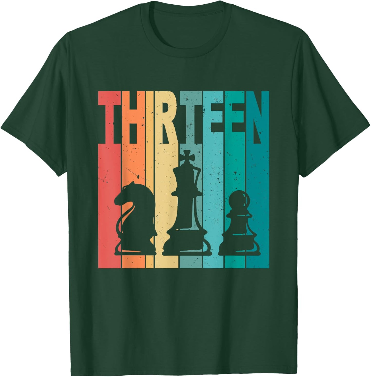 13th Birthday Chess Theme 13 Year Old Chess Player Birthday T-Shirt - T-Shirt | Forest