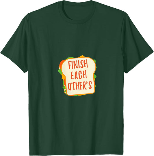 We Finish Each Other's Sandwiches| Men and Women Princess V-Neck T-Shirt - T-Shirt | Forest