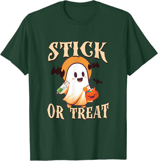 Halloween Nurse Fall Phlebotomy Tech Phlebotomist CRNA ER T-Shirt - T-Shirt | Forest