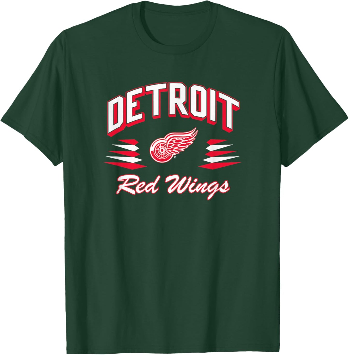 Detroit Red Wings Retro Diamond Black Officially Licensed T-Shirt - T-Shirt | Forest