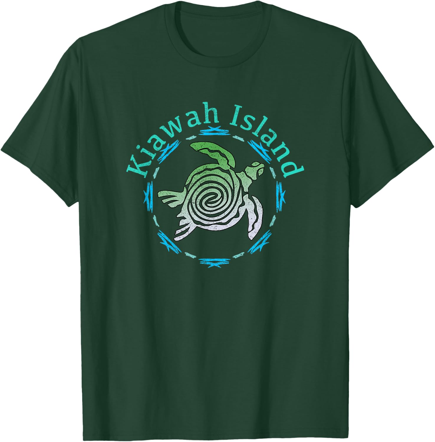 Kiawah Island Vintage Tribal Turtle Gift T-Shirt - T-Shirt | Forest