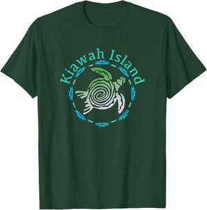Kiawah Island Vintage Tribal Turtle Gift T-Shirt - T-Shirt | Forest