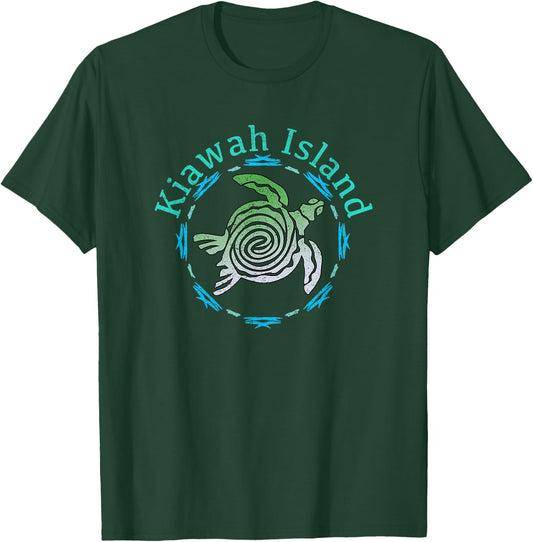 Kiawah Island Vintage Tribal Turtle Gift T-Shirt - T-Shirt | Forest