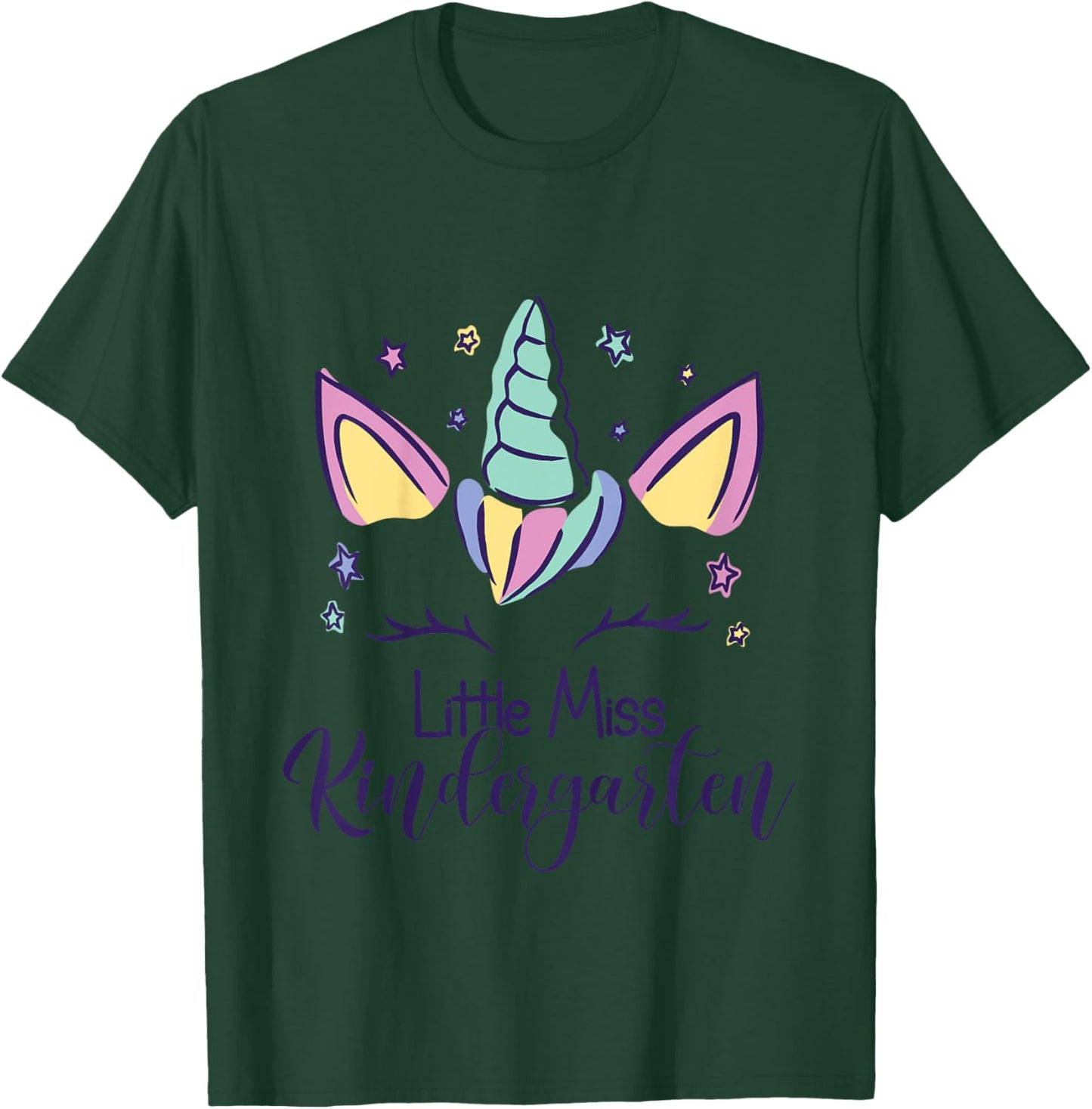 Kindergarten Girl First Day Little Miss Kindergarten 2025 T-Shirt - T-Shirt | Forest