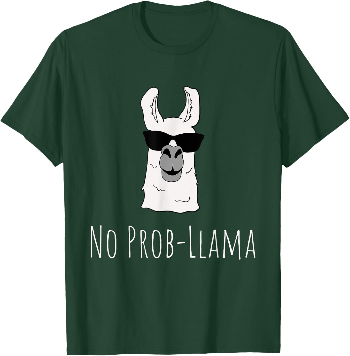 No Prob-Llama No Problem Cute Funny Cool Llama Alpaca Gift T-Shirt - T-Shirt | Forest