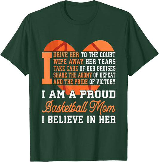 Basketball Mom T-Shirt - T-Shirt | Forest
