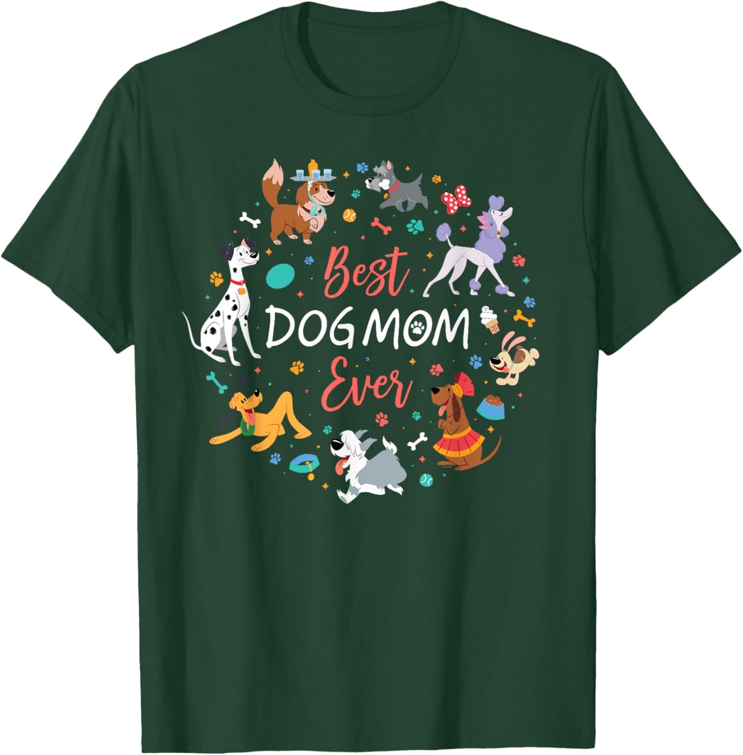 Disney Pet Parent Mother’s Day Disney Dogs Best Dog Mom Ever T-Shirt - T-Shirt | Forest