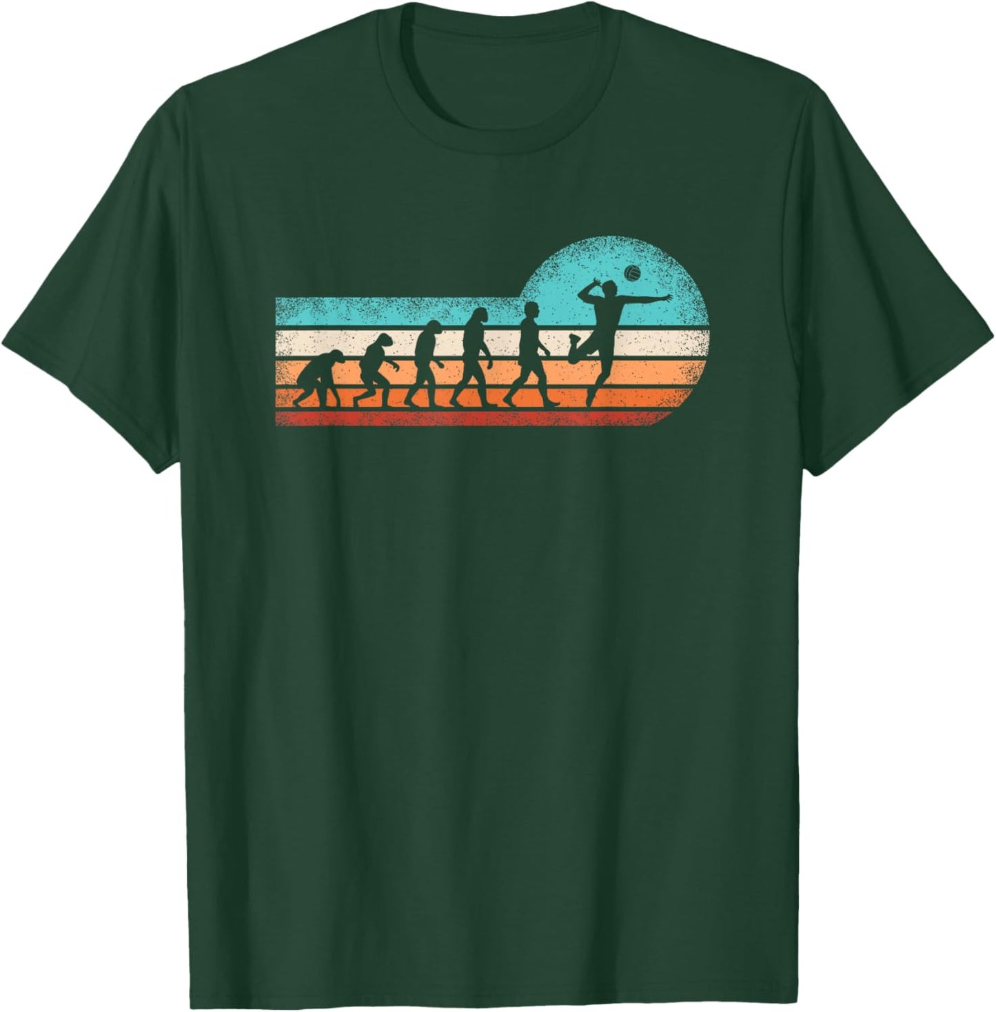 Evolution Volleyball Retro Volleyball Lover T-Shirt - T-Shirt | Forest