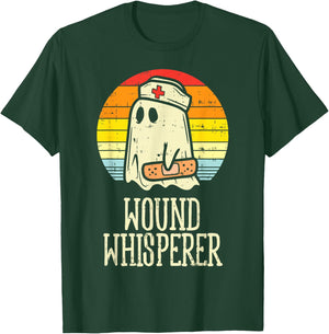 Wound Whisperer Ghost Nurse Boo Halloween Nursing RN T-Shirt - T-Shirt | Forest