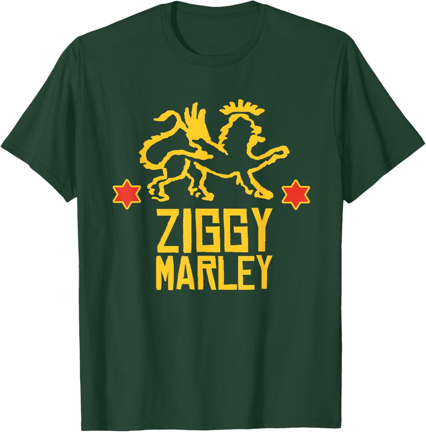 Ziggy Marley - Official Merchandise - Lion Logo Stars T-Shirt - T-Shirt | Forest