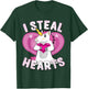 I Steal Hearts Unicorn Valentine's Day T-Shirt - T-Shirt | Forest