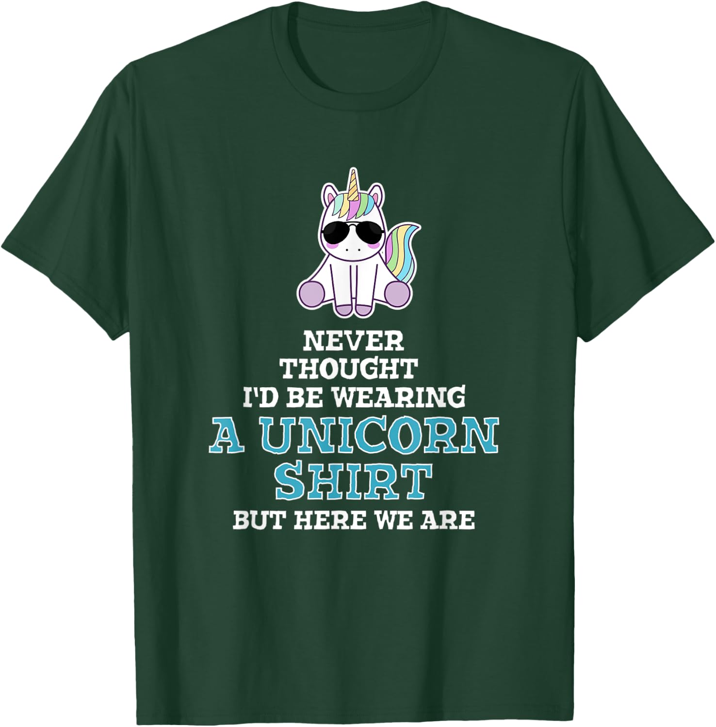 Manly Unicorn Gift Dad Grandpa or Bro - Funny Unicorn T-Shirt - T-Shirt | Forest