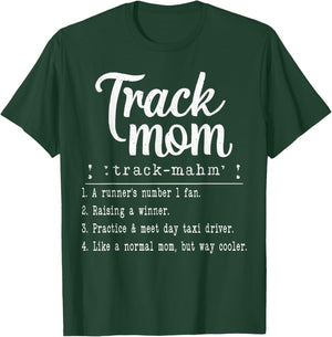 Track And Field Mom Athlete Runner Mothers Day T-Shirt - T-Shirt | Forest