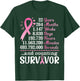22 Years 264 Months Fighting Breast Cancer Counting Survivor T-Shirt - T-Shirt | Forest