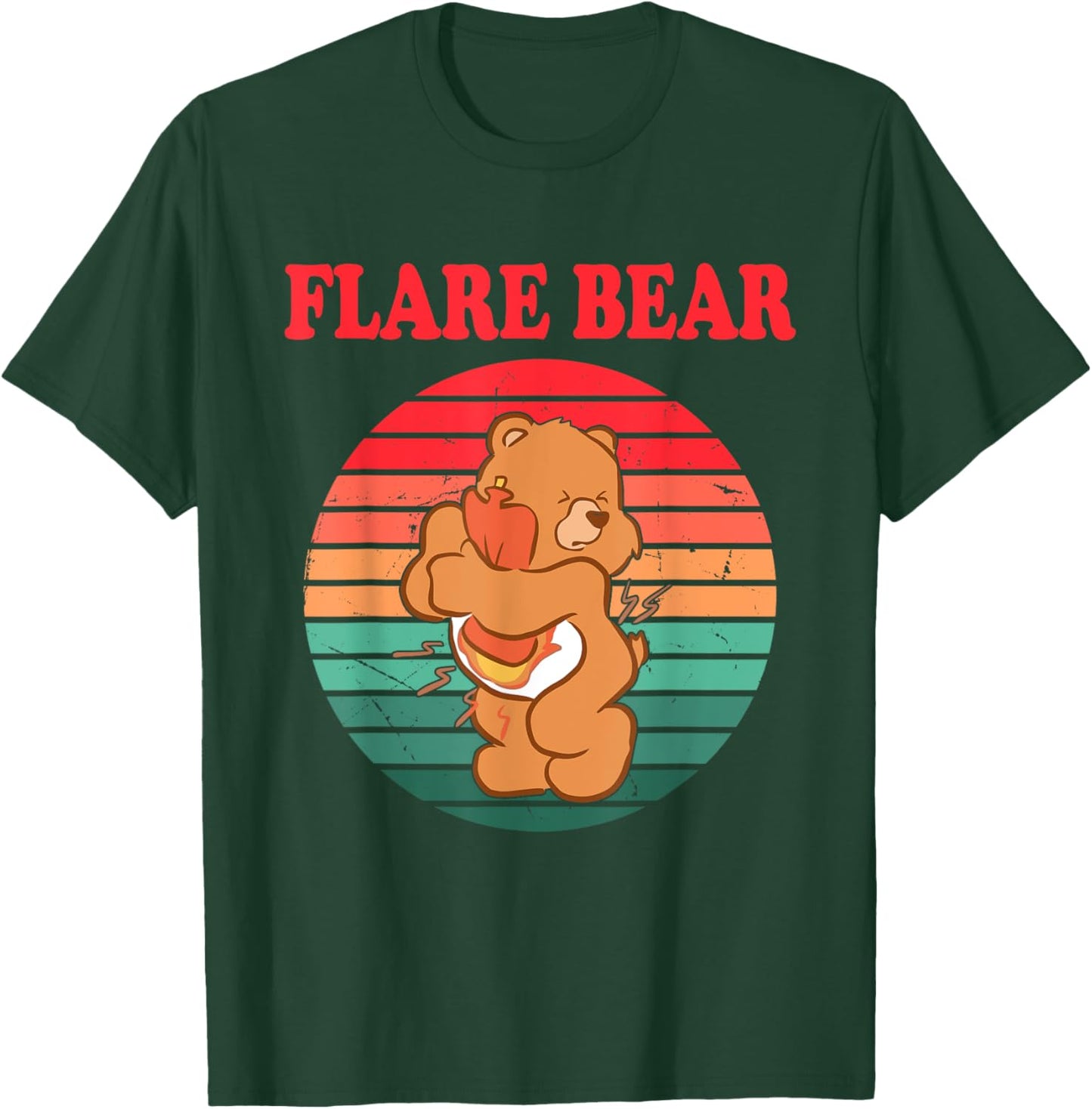 Funny Flare Bear Vintage Apparel T-Shirt - T-Shirt | Forest