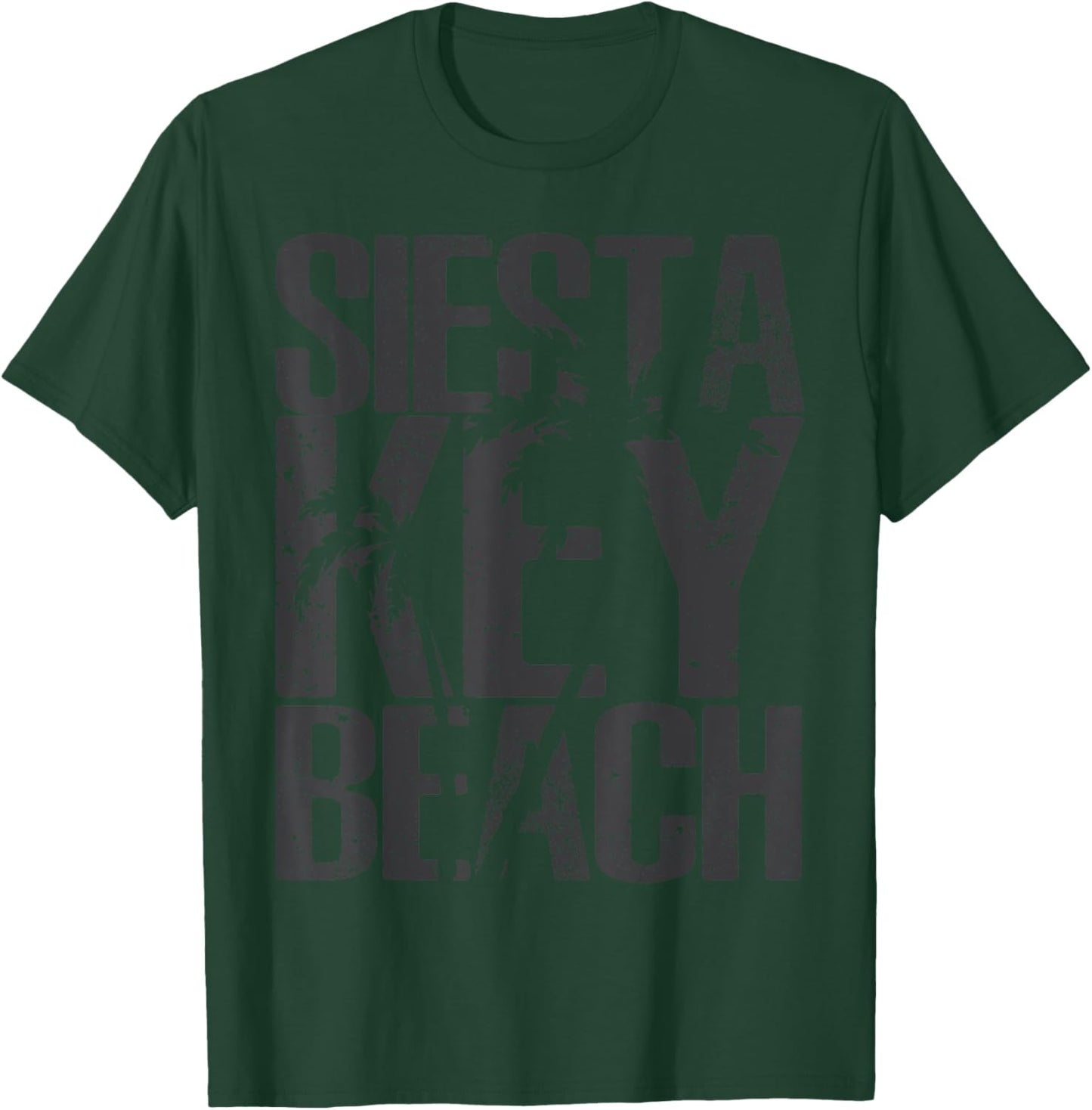 Siesta Key Souvenir or Group Vacation Gift big bold letters T-Shirt - T-Shirt | Forest